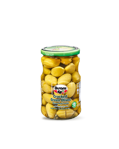 İKRAM YEŞİL ZEYTİN KIRMA 400 GR CAM